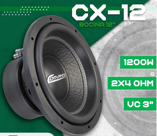 BOCINA 12" 1200W DVC 2X4 OHM COMANDO